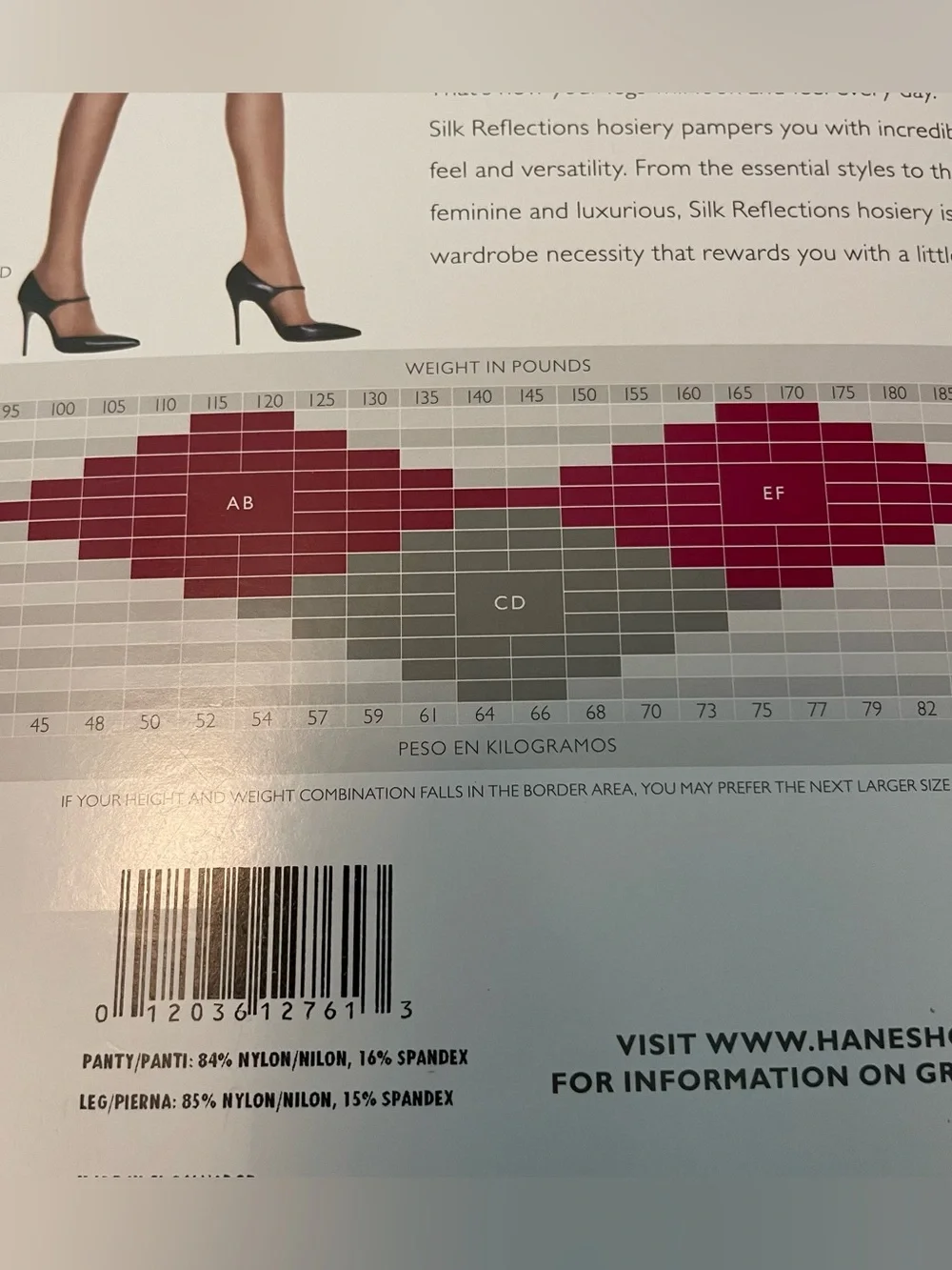 Hanes Silky Sheer Hosiery - Nude size CD little color medium pantyhose
